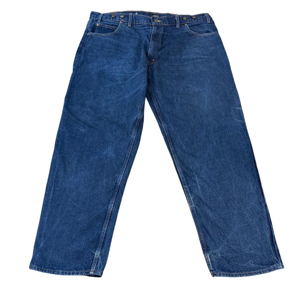 Prison Blues Men's 44x32  Carpenter Jeans Suspender Buttons USA